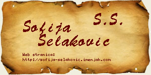 Sofija Selaković vizit kartica